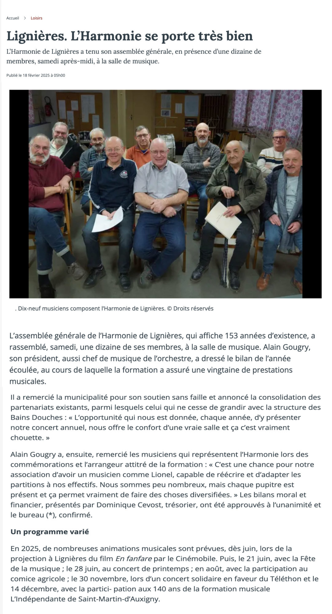 Article Berry Lignieres
